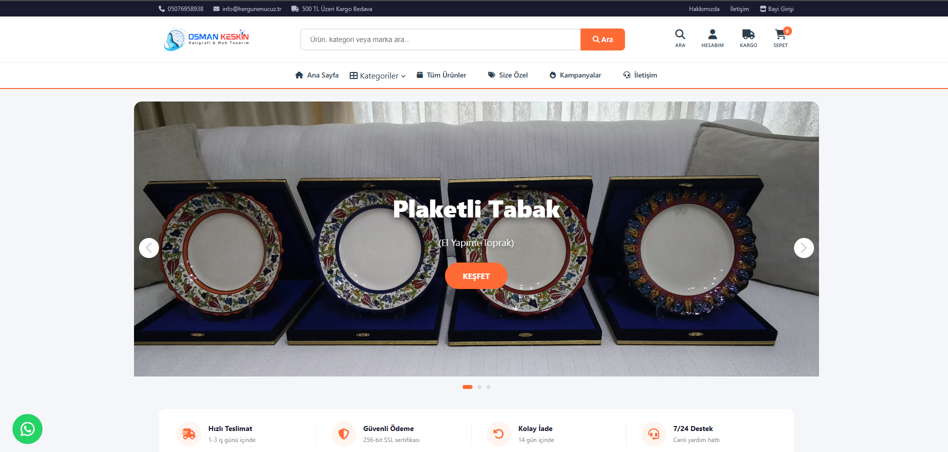 Online Mağaza E-Ticaret Web Sitemiz